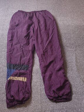 VINTAGE 90s Santana Windbreaker Pants Mens L Large 30x31 Purple Nylon Retro y2K